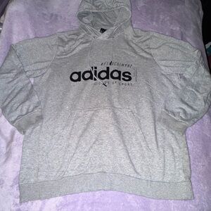 Adidas Light Gray Men's Hoodie 2XL